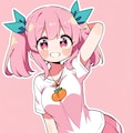 ピンク髪の女の子 2枚目