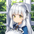 白睫毛の少女 3枚目
