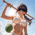 loincloth girl (watermelon smashing) 2枚目