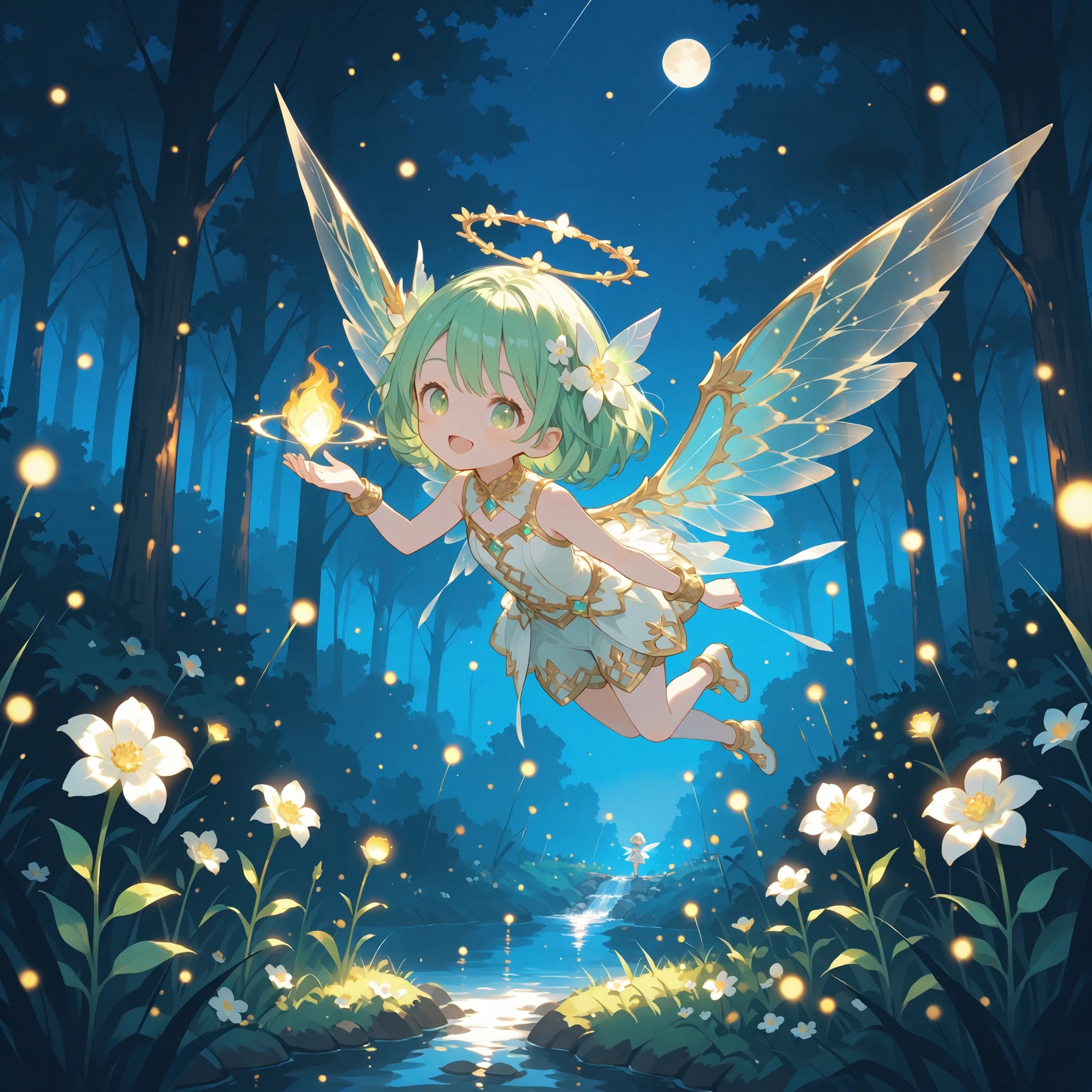 夜の森の妖精A | の人気AIイラスト・グラビア