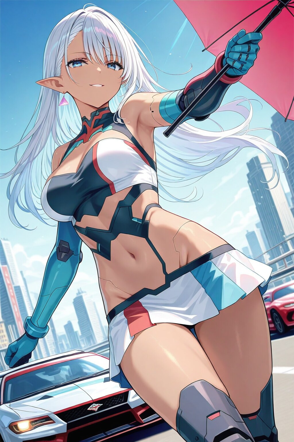 レースクイーンの練習14