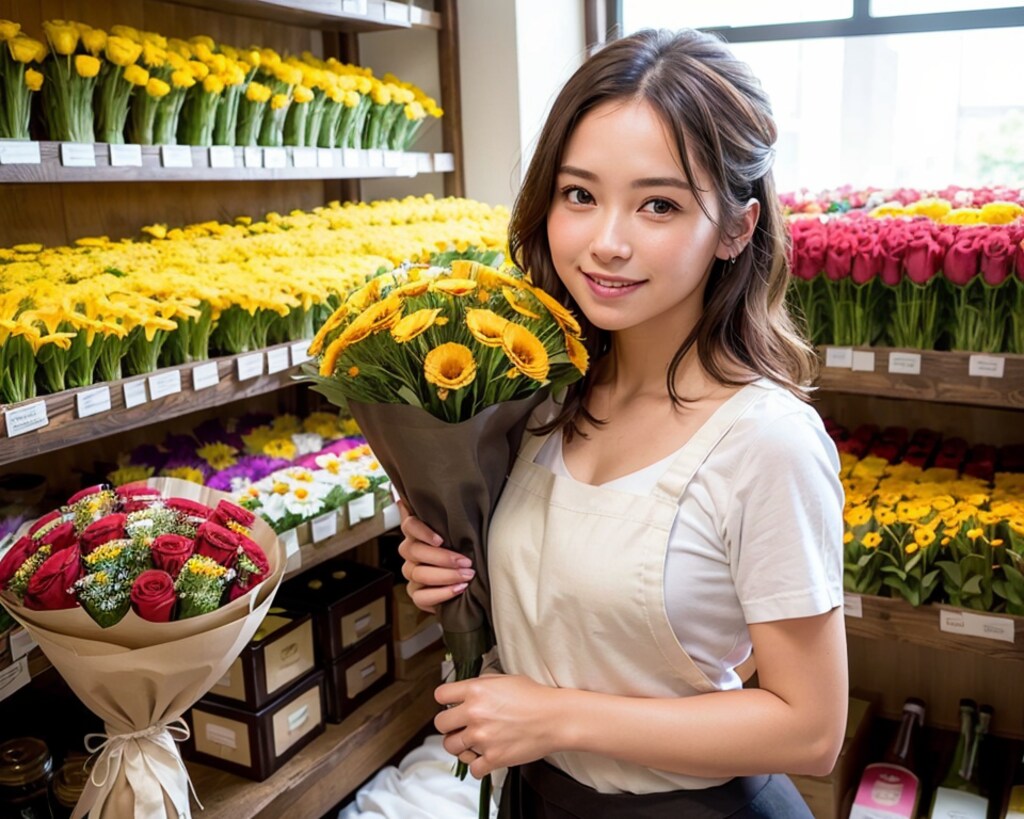 かわいいお花屋さん