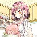 料理する若妻 3枚目