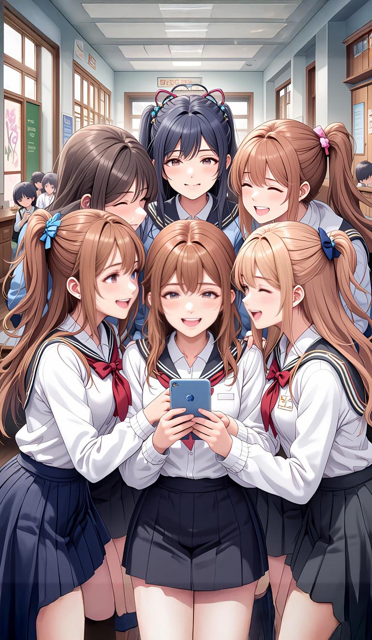 スマホとJK | の人気AIイラスト・グラビア