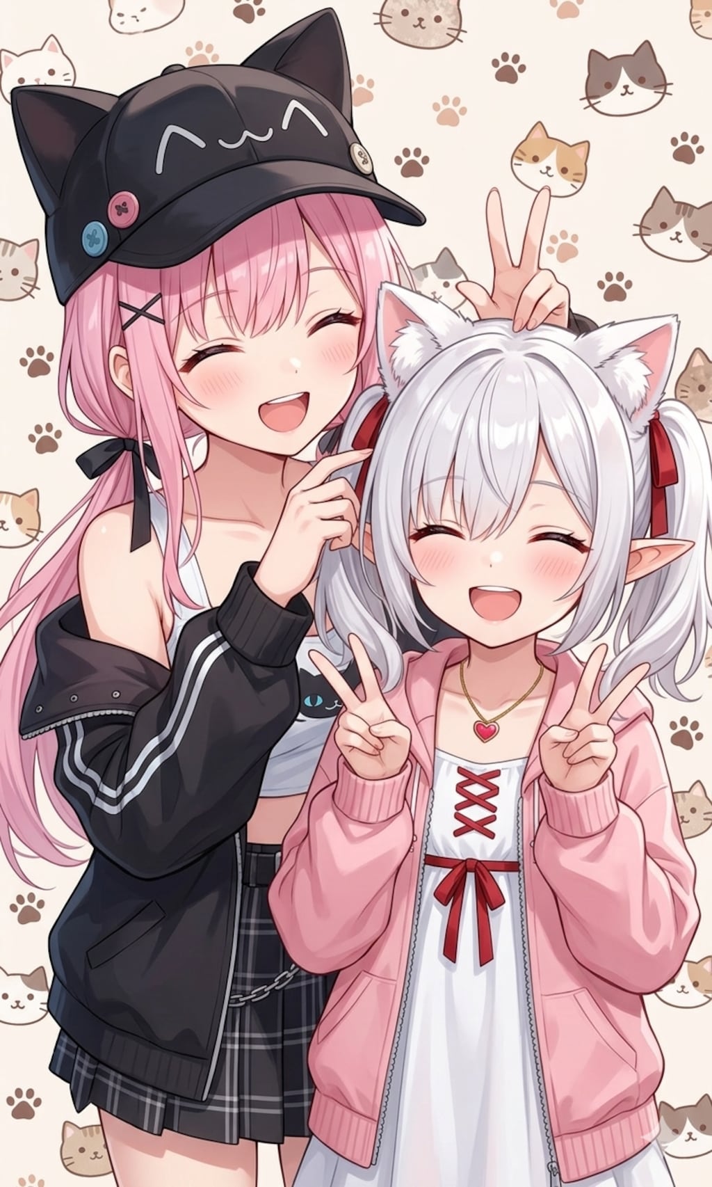綾宮さんの桃香さんとシロネさん