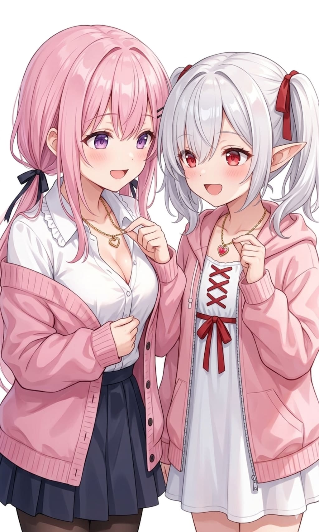 綾宮さんの桃香さんとシロネさん