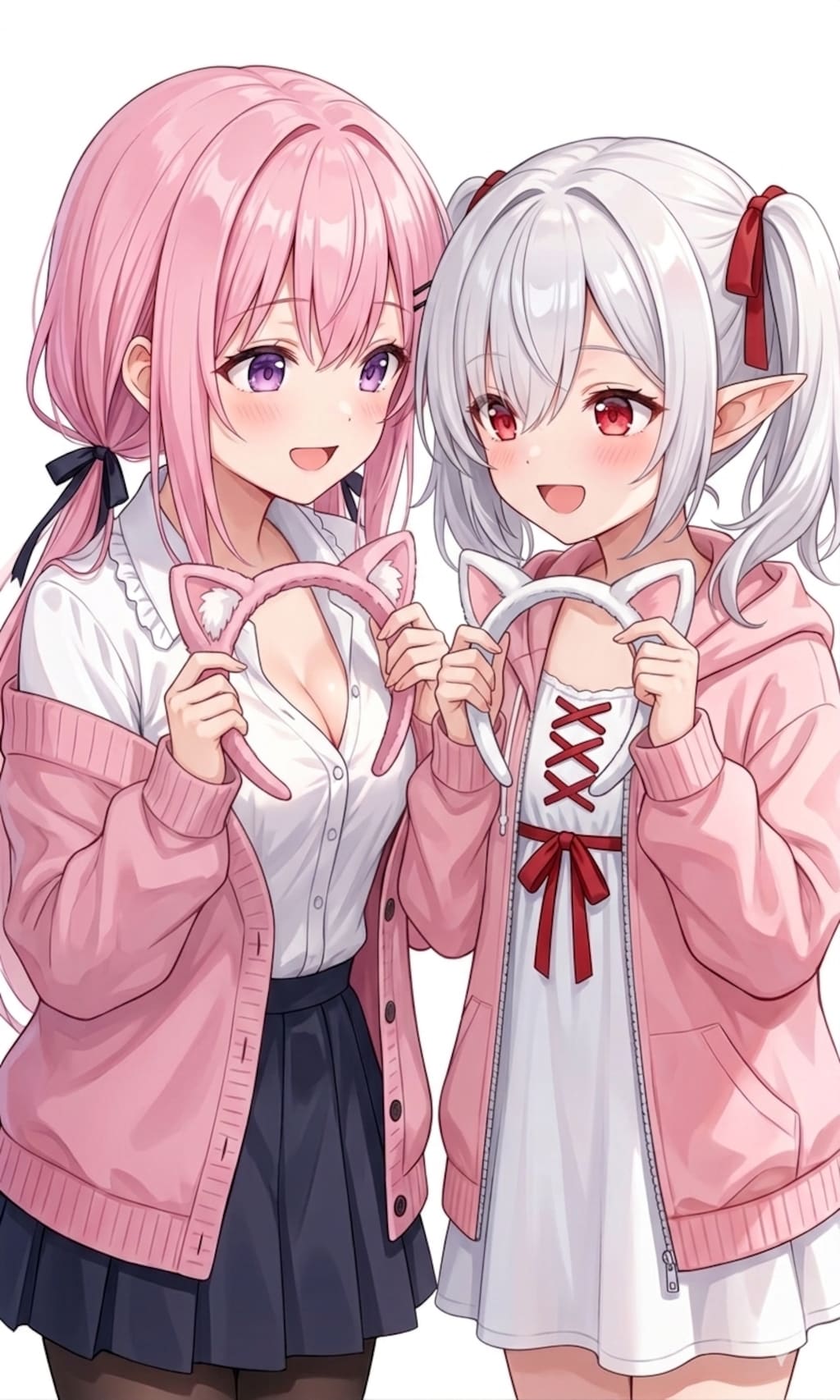 綾宮さんの桃香さんとシロネさん