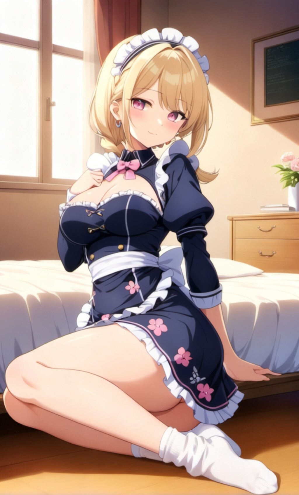和服風なメイドさん