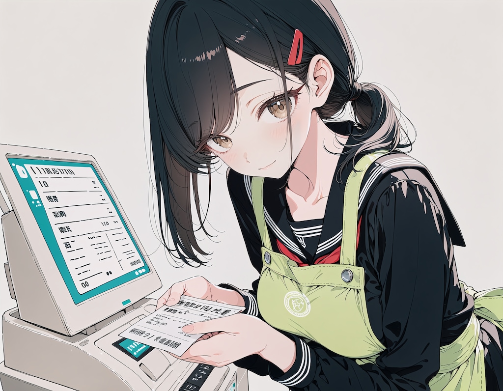 スーパーでレジ打ちやってるバイトの店員さん