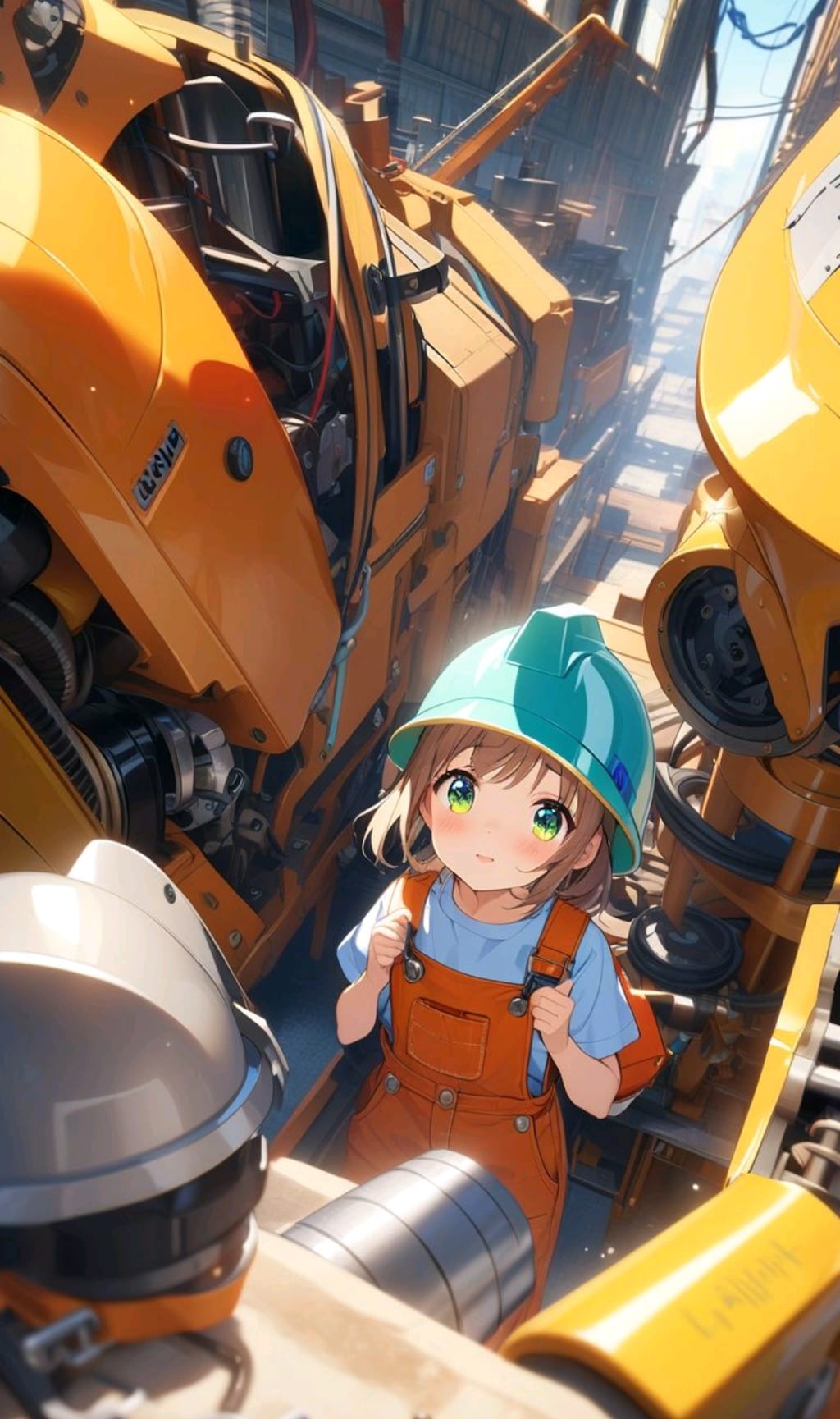 働く小さな女の子