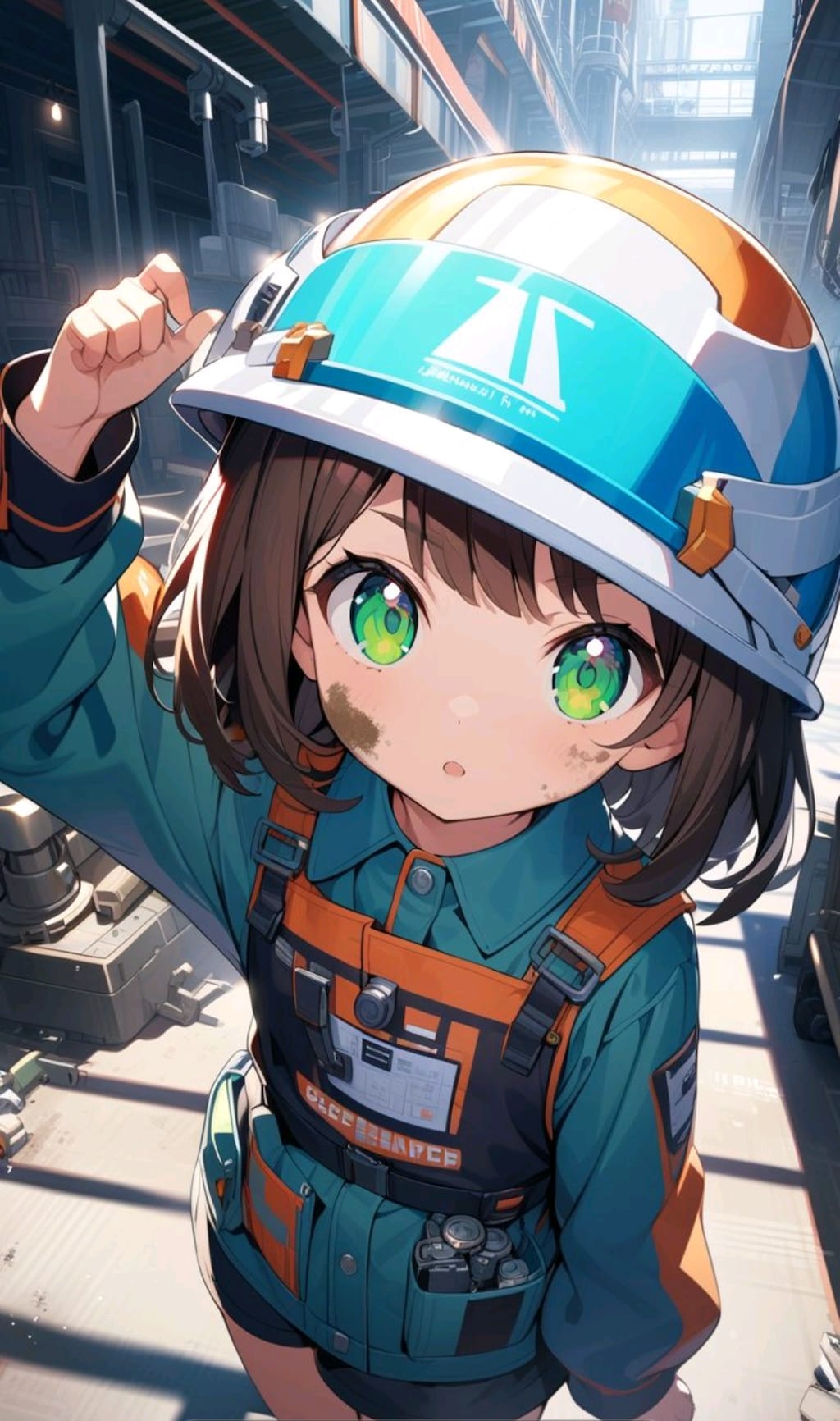 働く小さな女の子