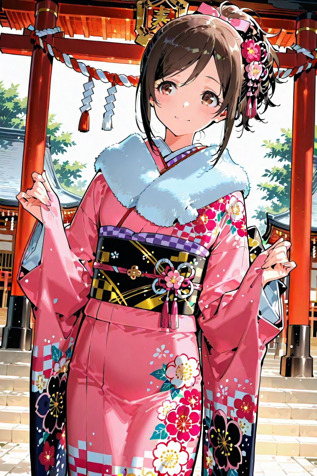 ちょっと早いけど、お正月の晴れ着ですをPHOENIXで生成してみた。