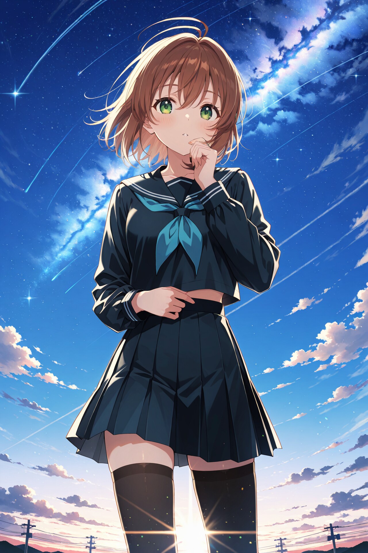 セーラー服・絶対領域のオスプレイちゃん Z427 | の人気AIイラスト・グラビア