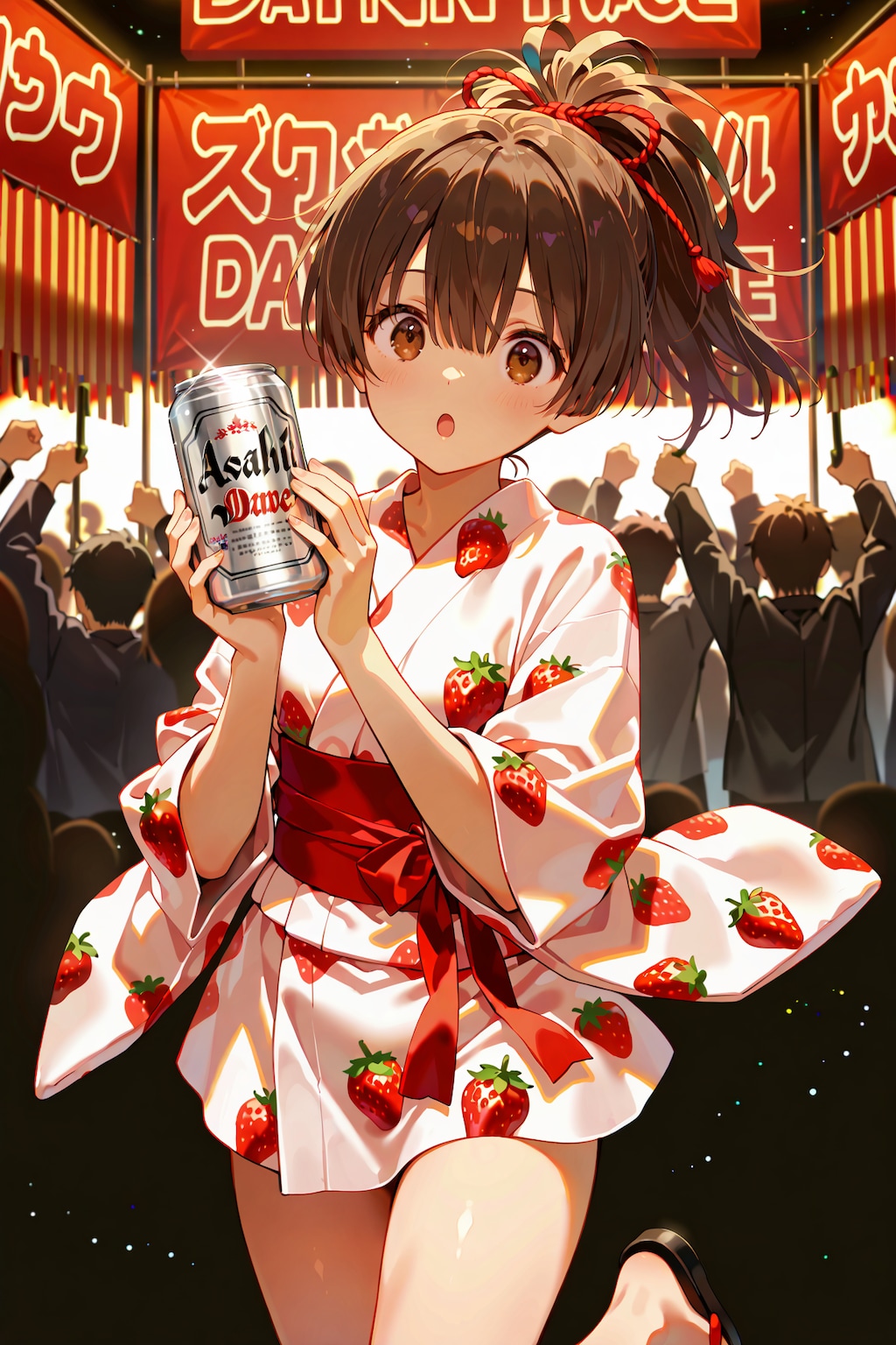 盆踊りとビール Y714