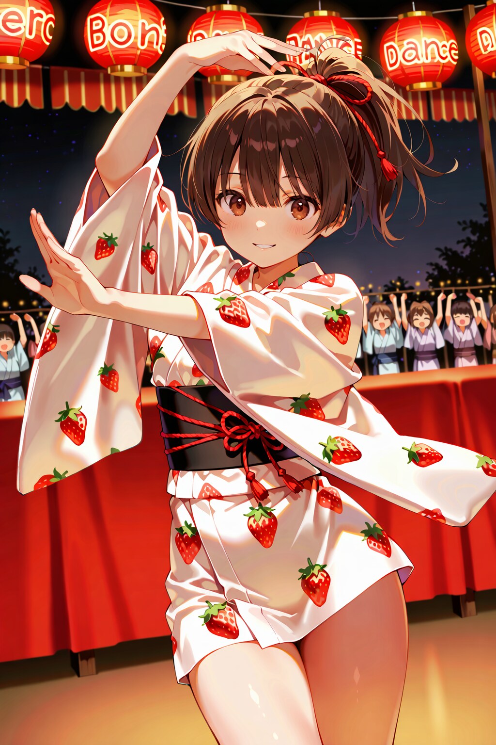 盆踊りとビール Y714