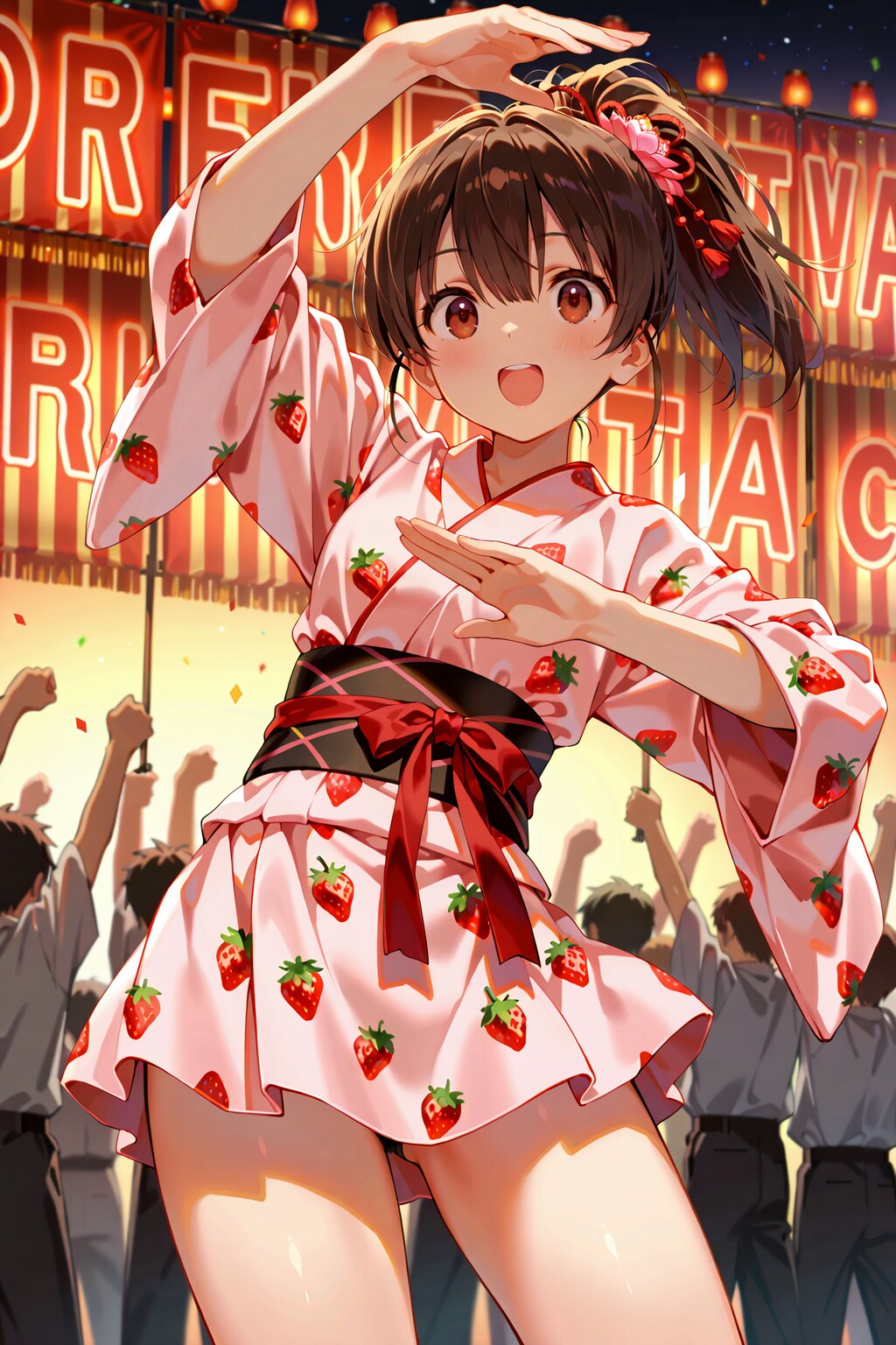 盆踊りとビール Y714