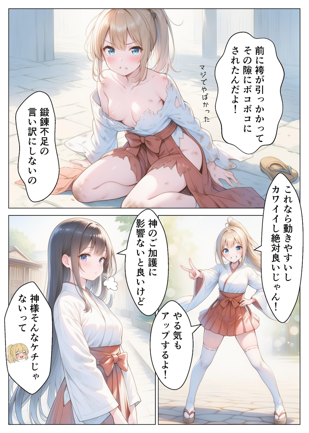 退魔巫女は敗北しました