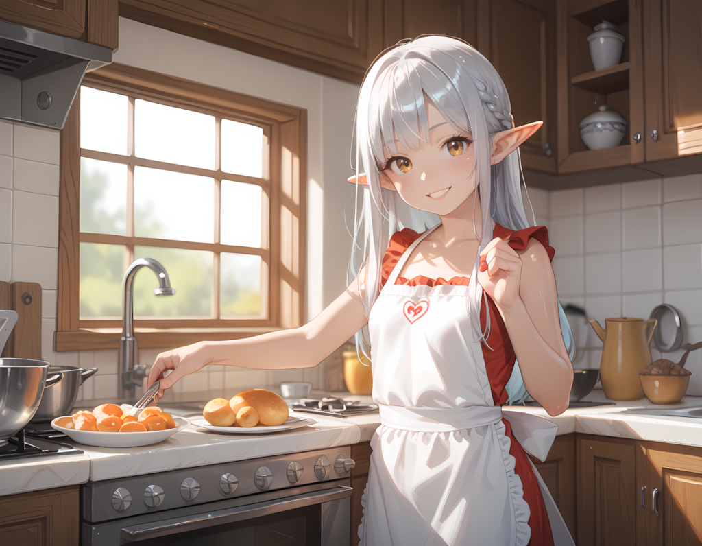 今日はエルフ奥様の朝ごはんです💕