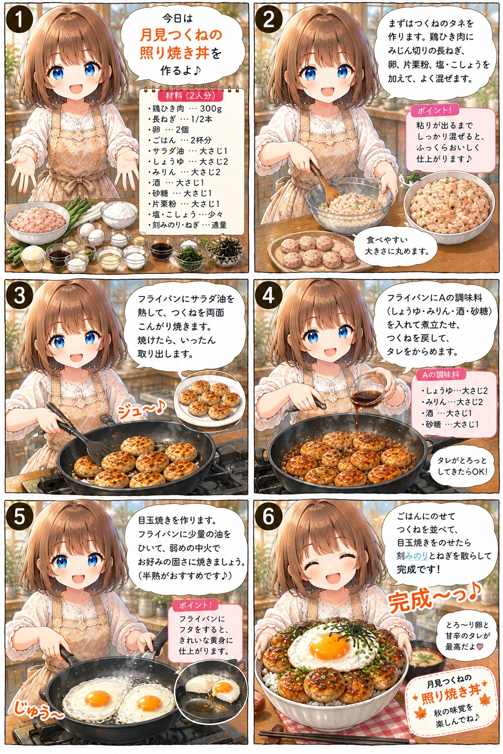 月見つくねの照り焼き丼 | の人気AIイラスト・グラビア