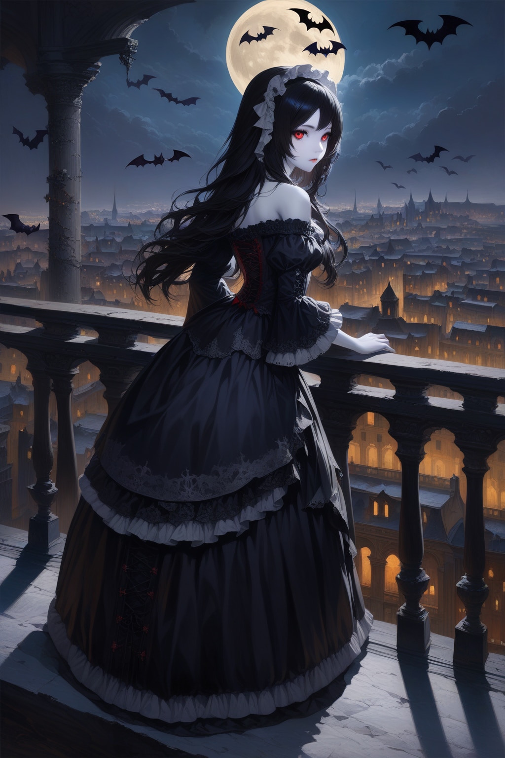 月夜のノクターナルプリンセス | の人気AIイラスト・グラビア