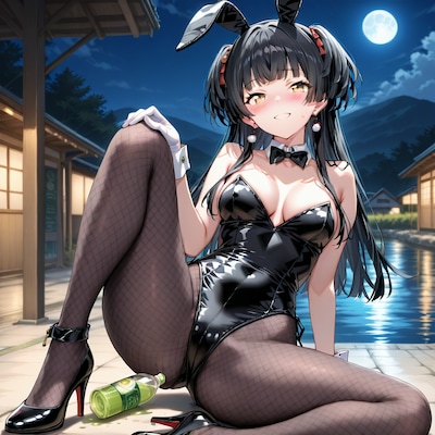 バニーガール衣装の冬優子