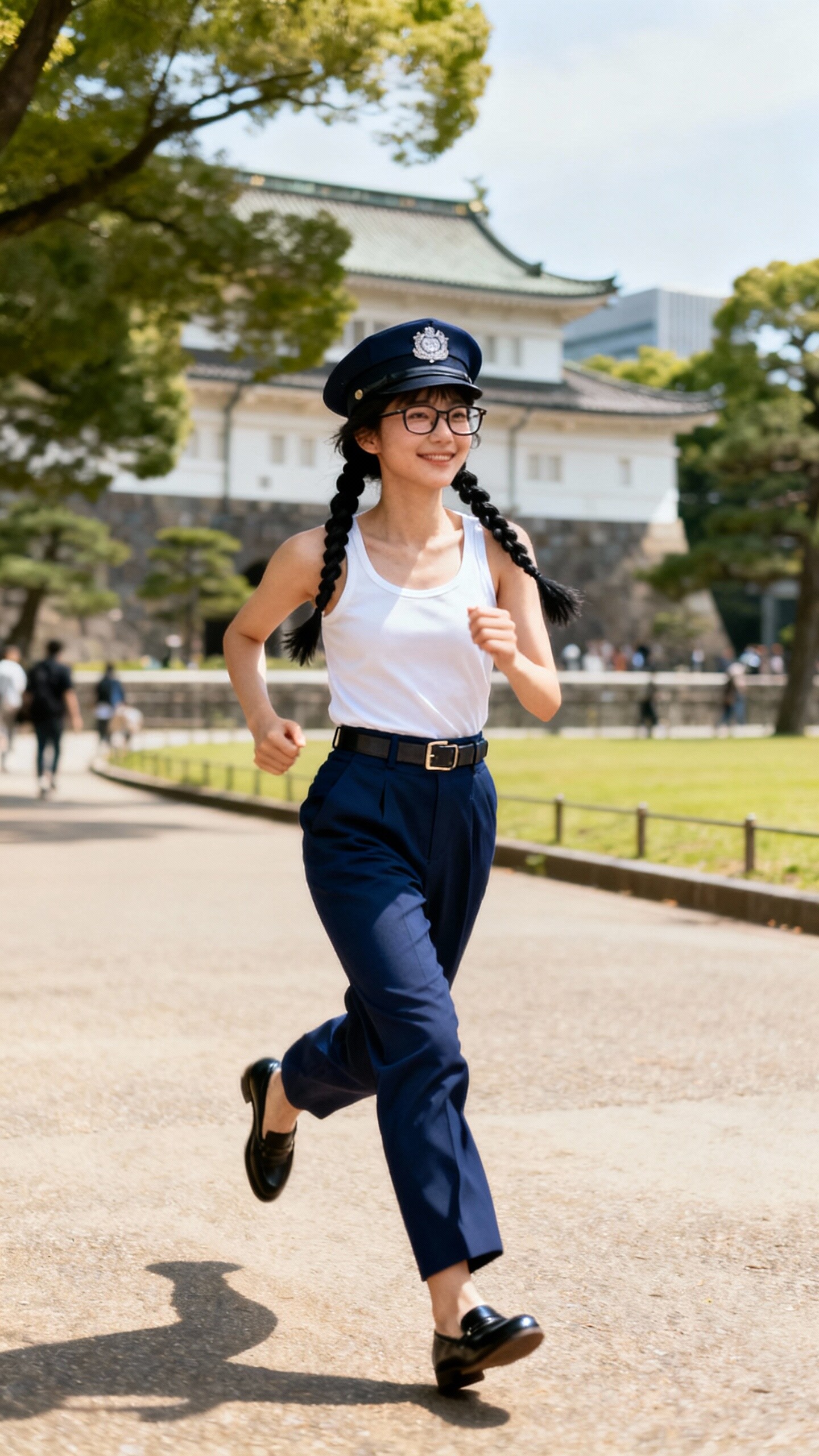 かっこかわいい婦警光阿弥優香梨の皇居ランニング