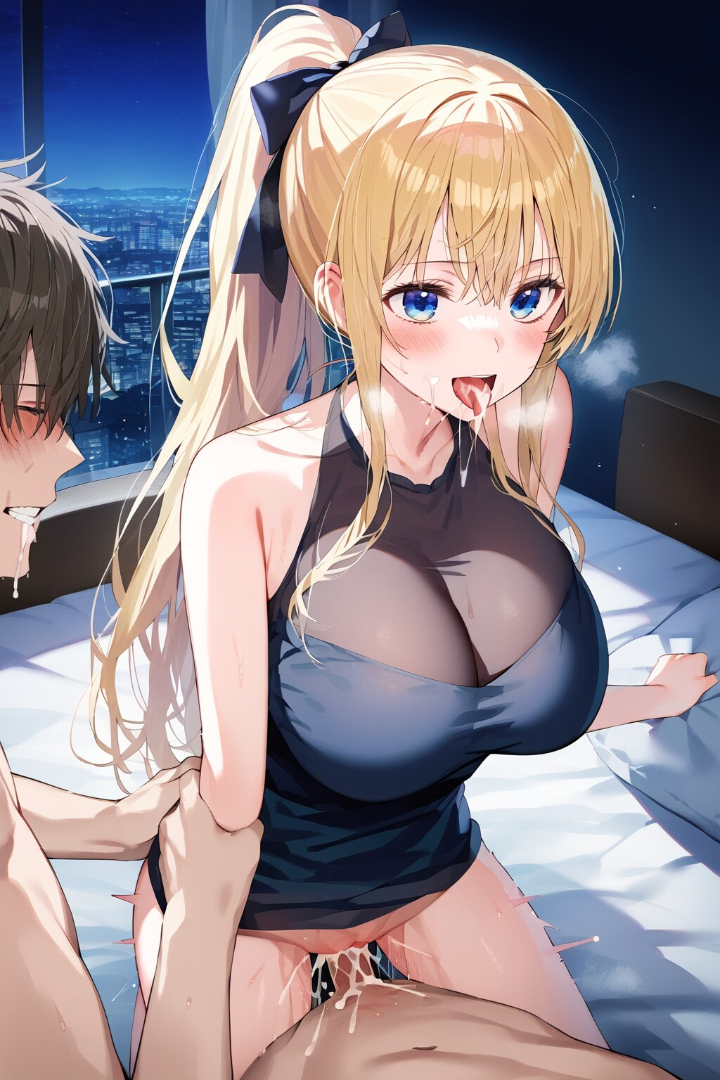 金髪ちゃん、中出しSEX