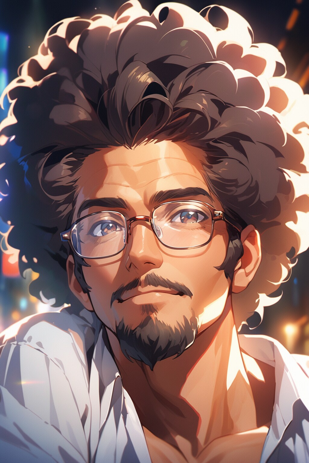 アフロ男性 37歳 | の人気AIイラスト・グラビア