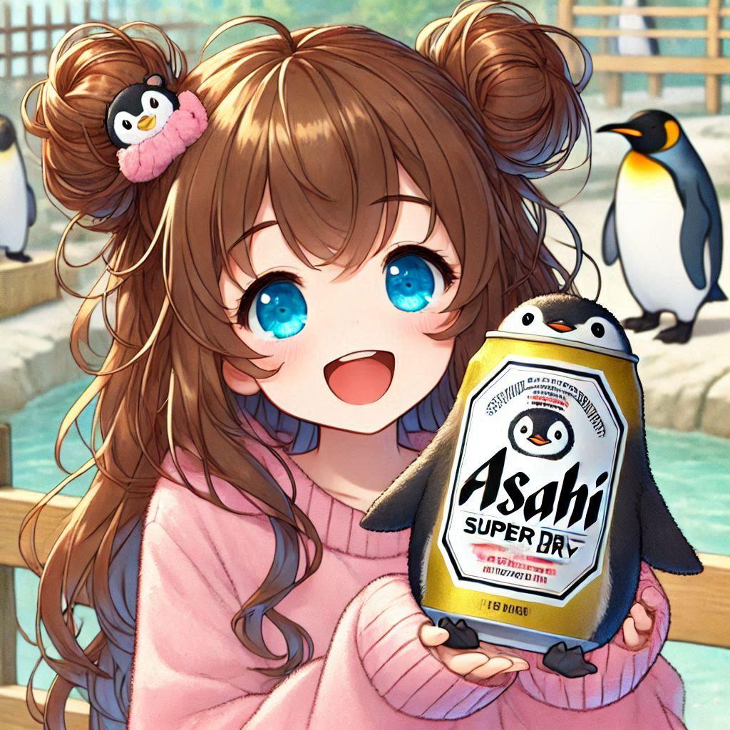 スーパードライペンギンと小さな女の子 | の人気AIイラスト・グラビア