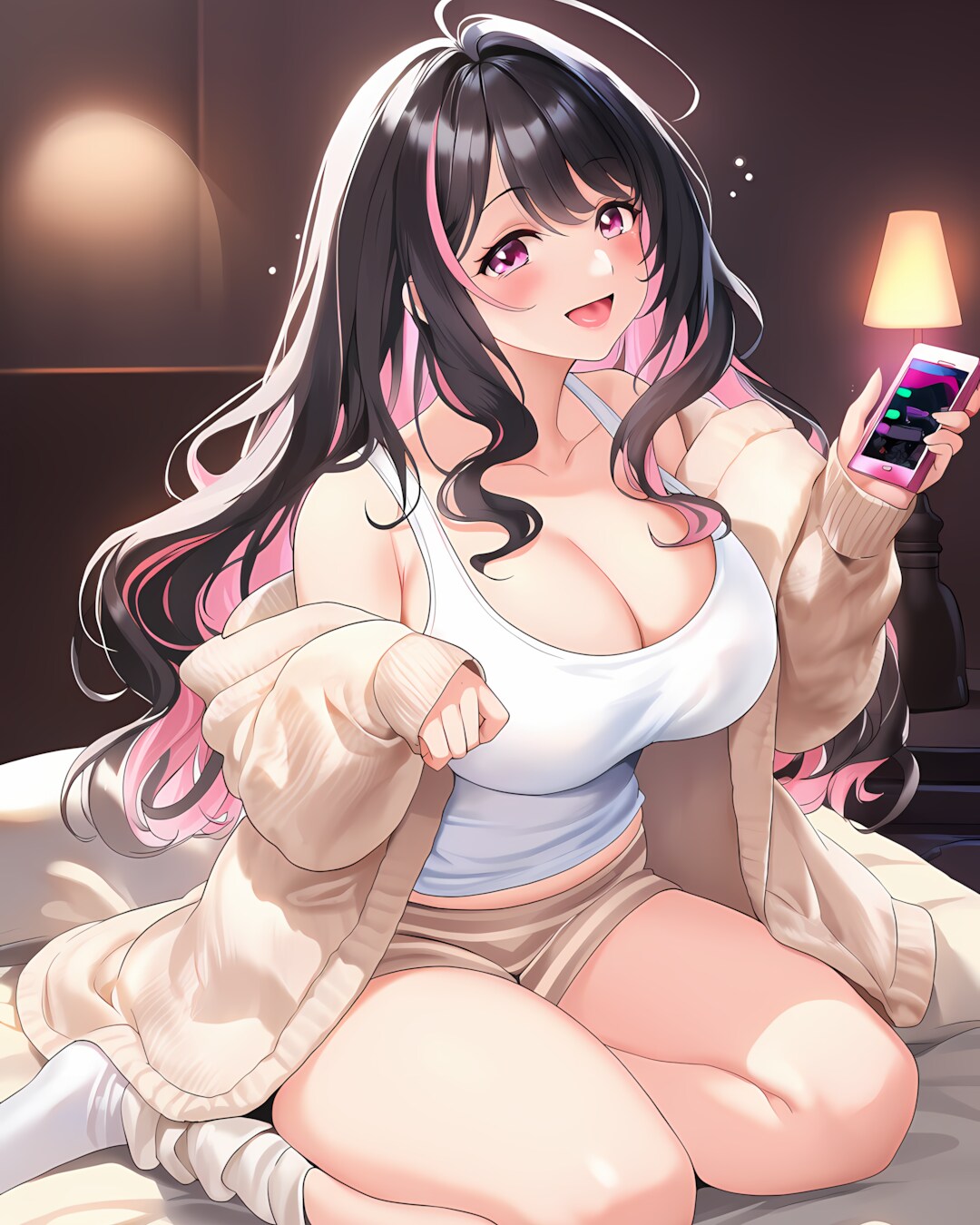 🌙ベッドの縁でまったりおやすみリナちゃん💤