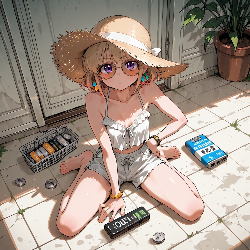 グラサン+夏コーデ×リチウム電池