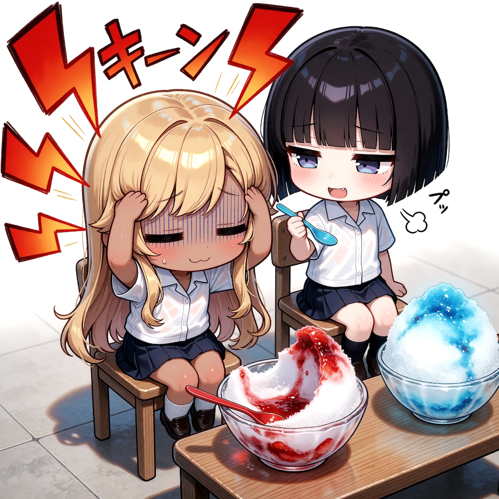 夏の涼は頭にくる