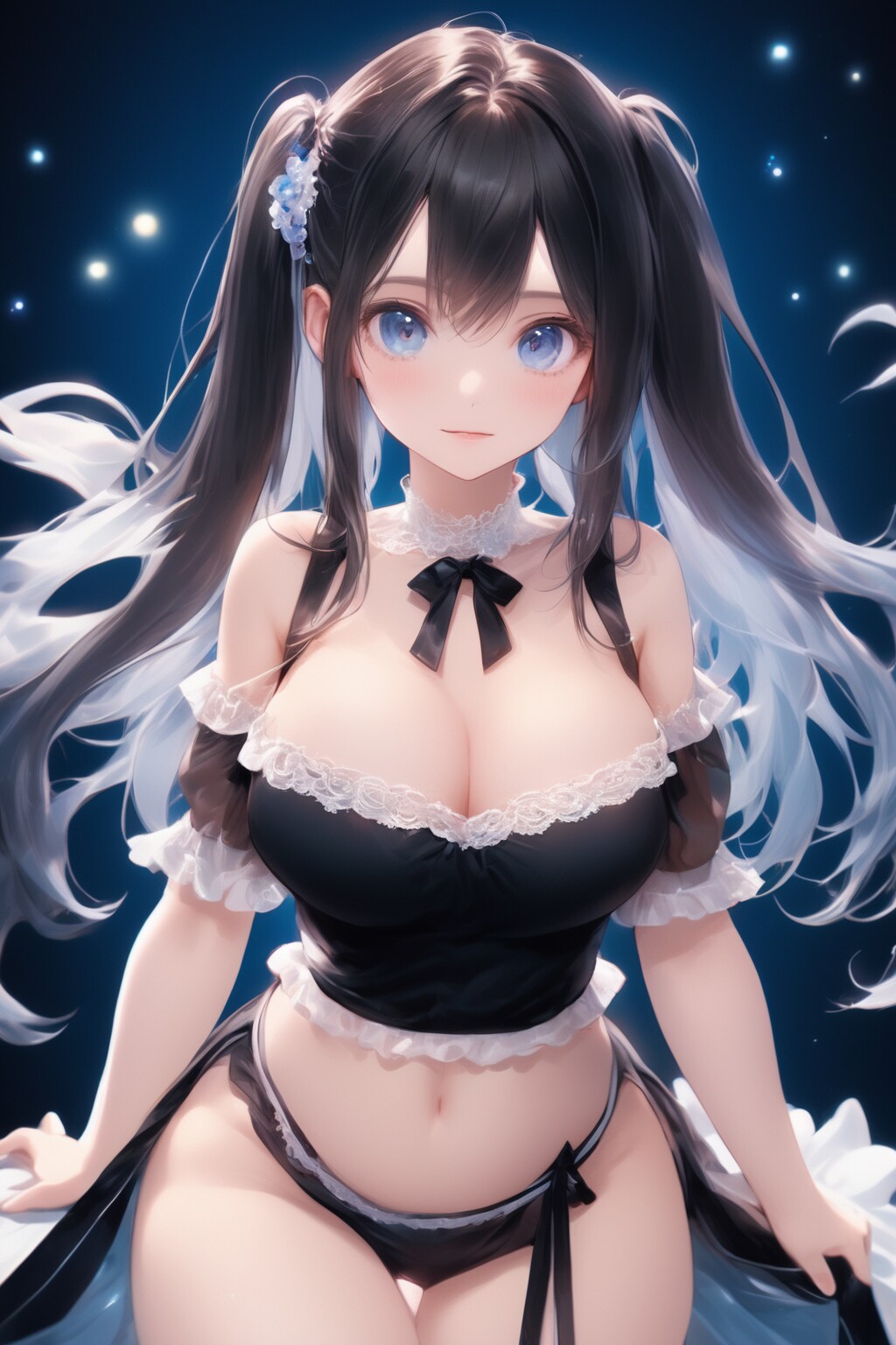 夏夜ドレスのツインテ姉さんXL