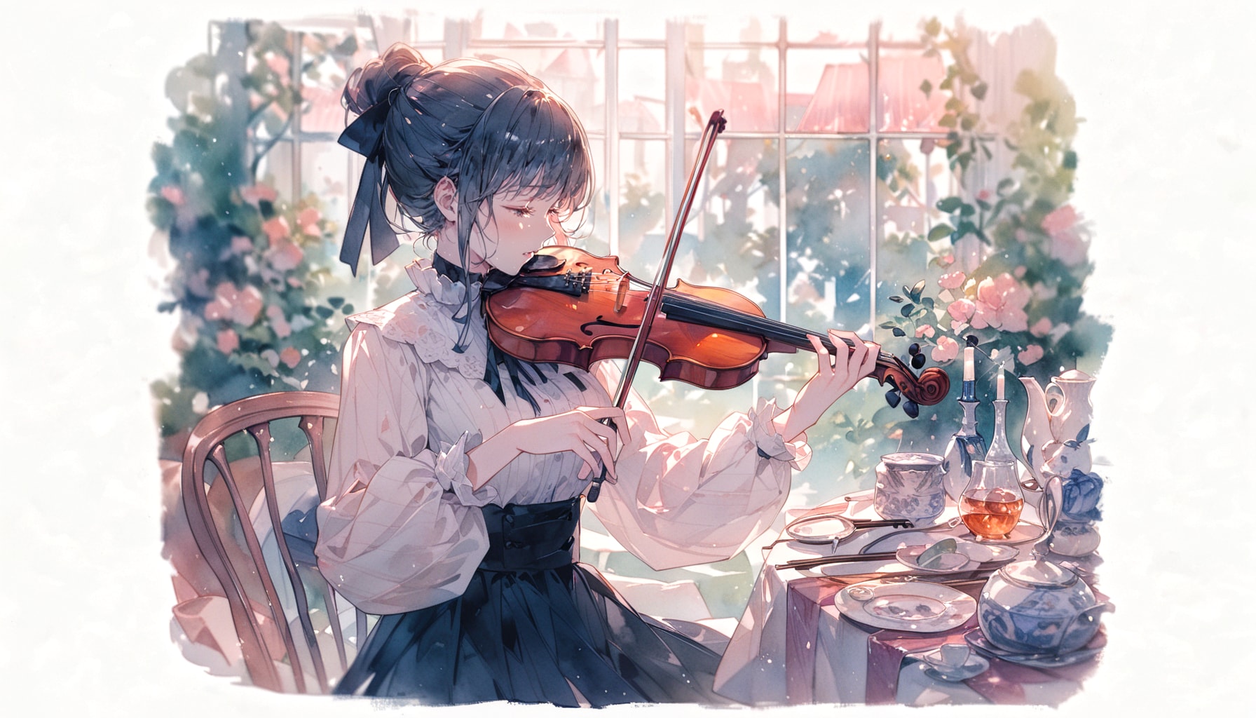 バイオリンを弾く少女②
