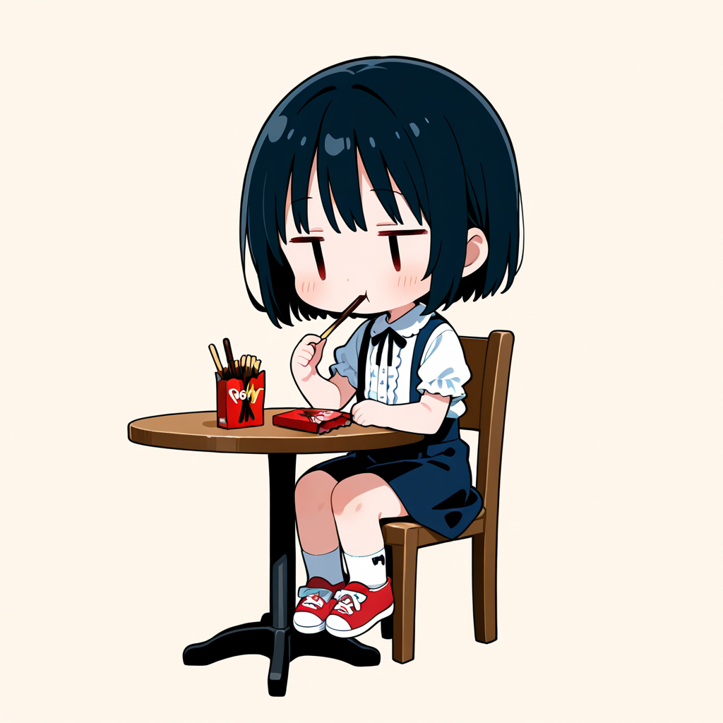 ポッキーを食べる