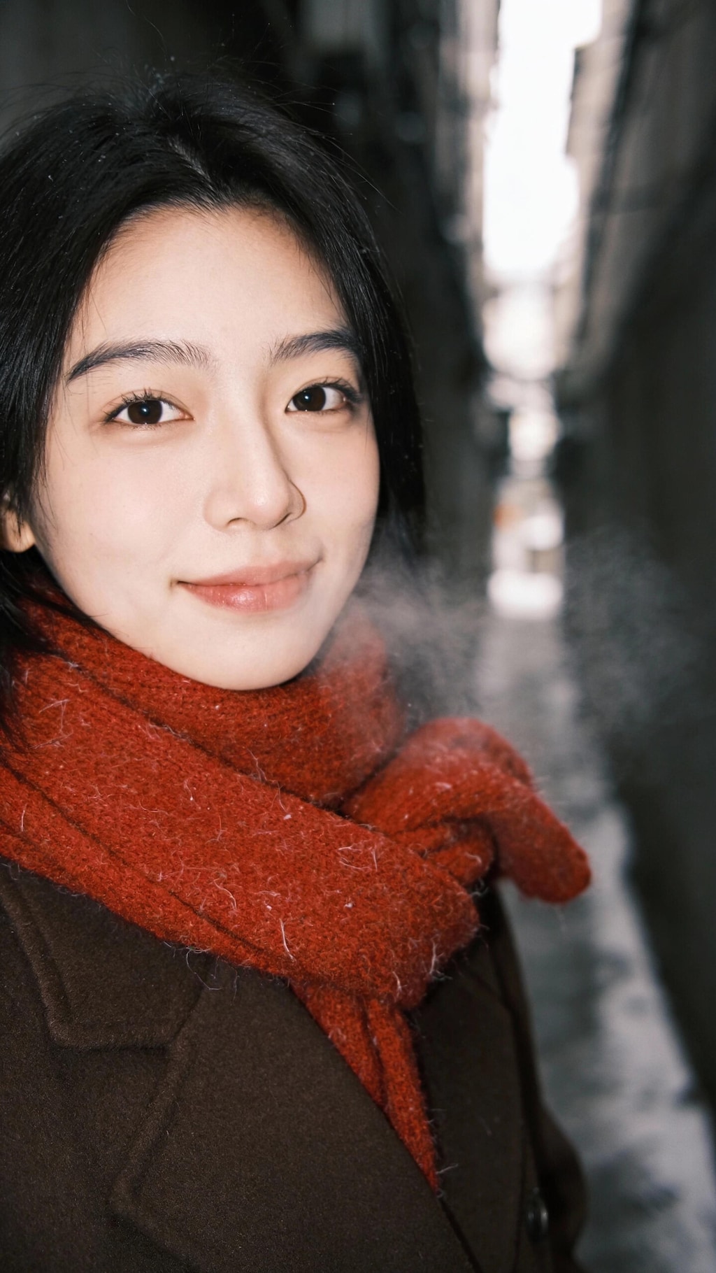 Crimson Breath in the Blue Hour