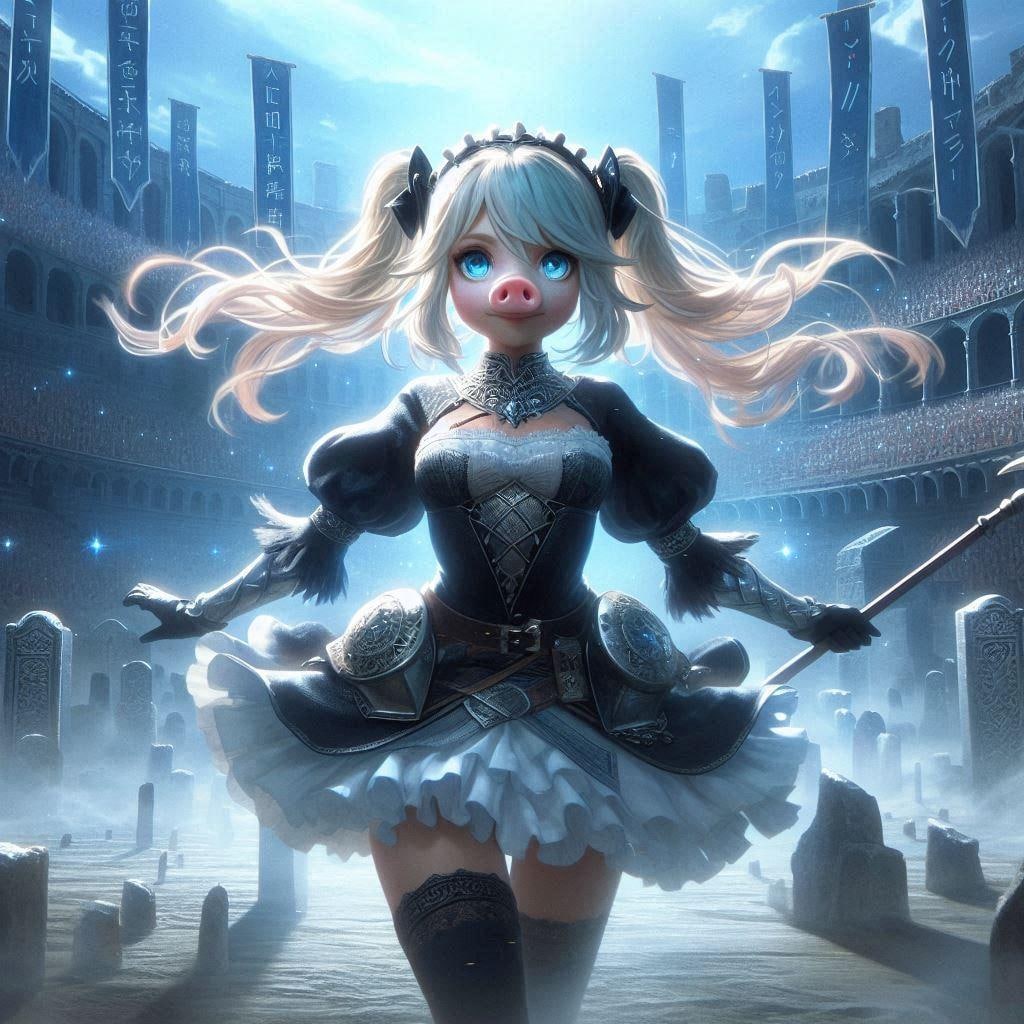 戦斧を持つ豚鼻騎士