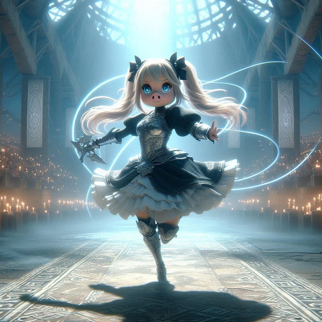 戦斧を持つ豚鼻騎士