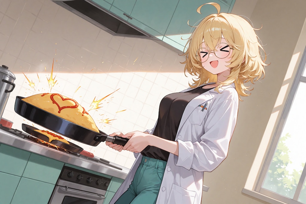 理久さんのオムライスクッキング