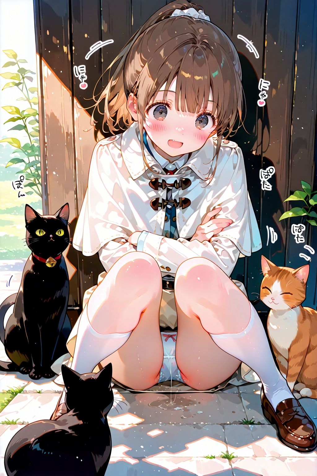 共演のにゃんこ達とミーティング中の雫ちゃんｗ