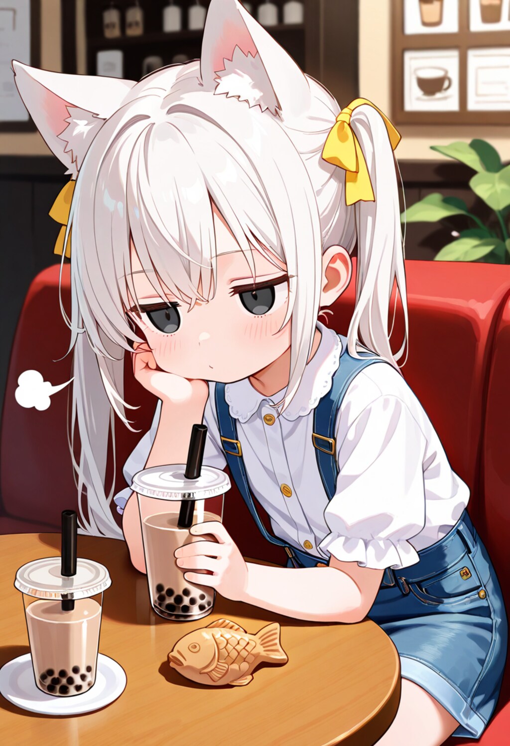 シロさんとタピオカなカフェ