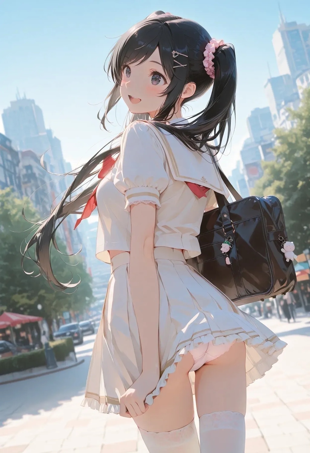 撮影スタジオへ向かうチラモちゃん