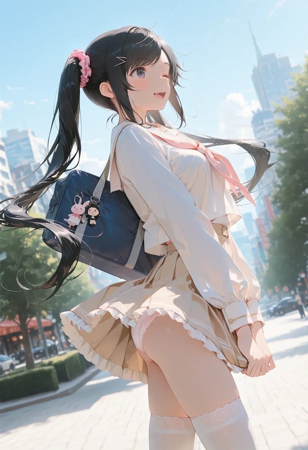 撮影スタジオへ向かうチラモちゃん