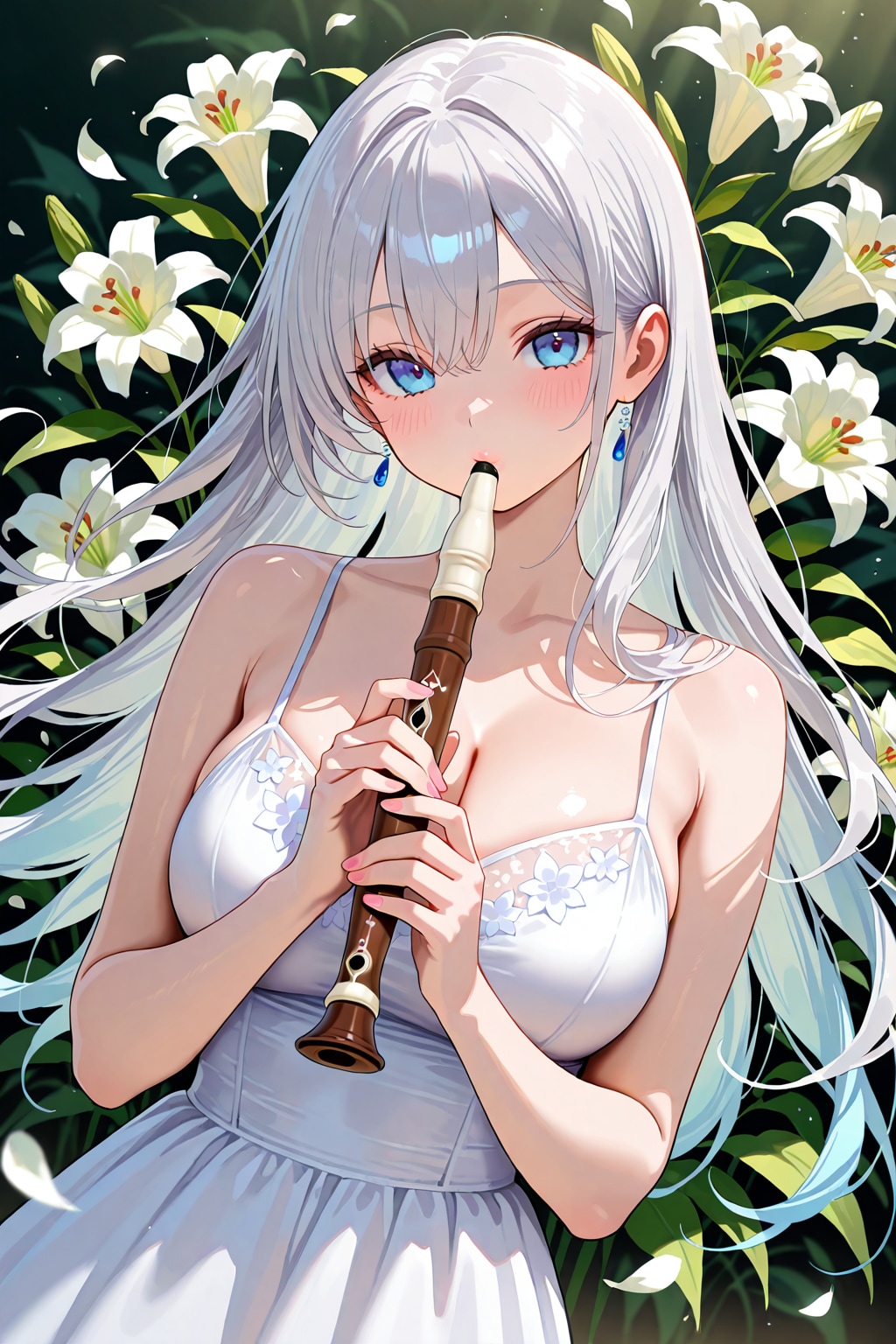 LILYちゃんにリコーダーを与える | の人気AIイラスト・グラビア