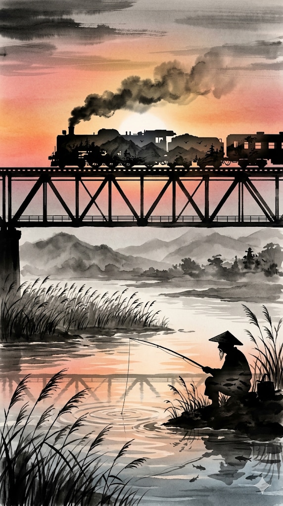 夕陽と太公望 | の人気AIイラスト・グラビア