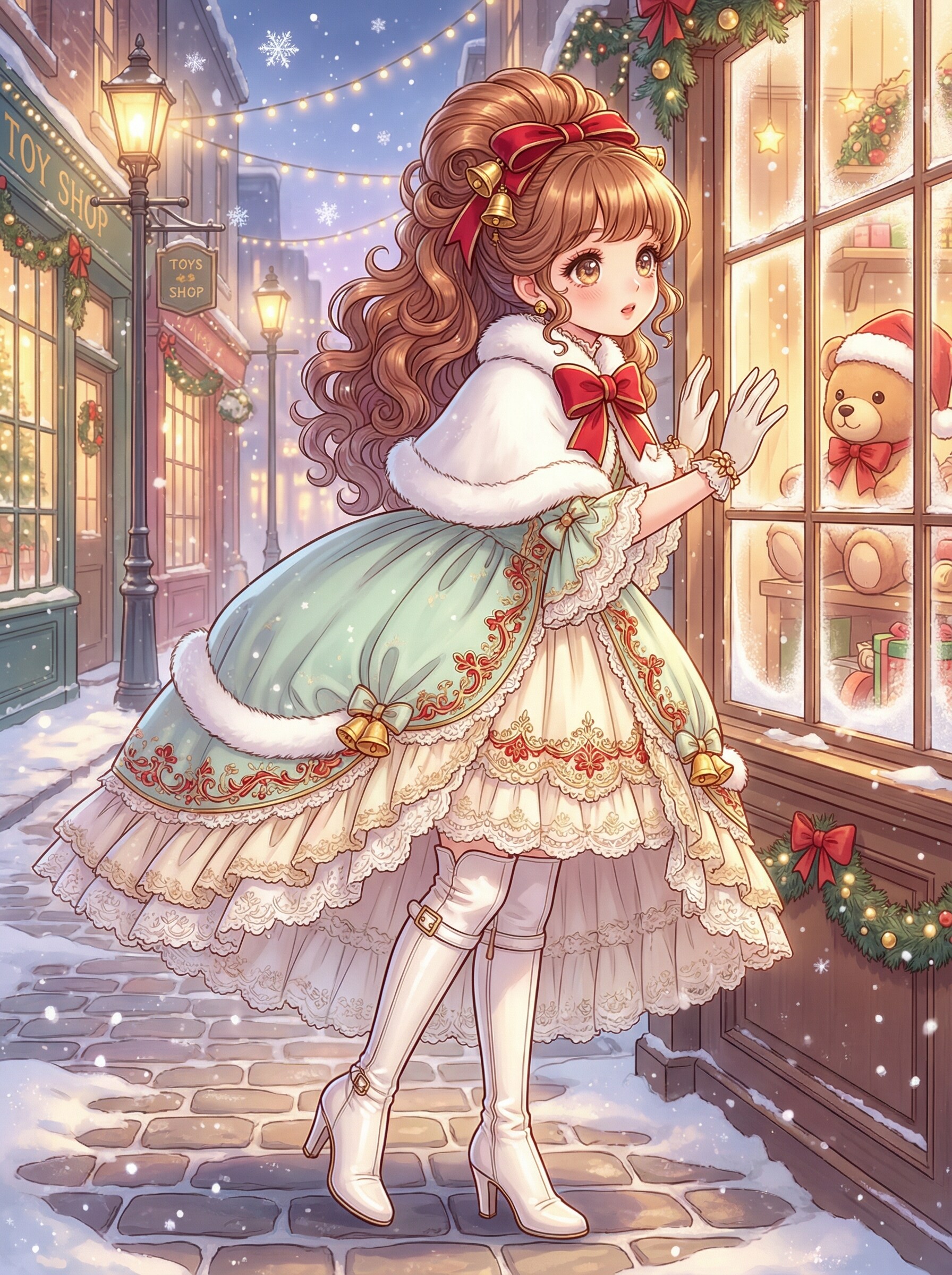 聖夜の玩具店に魅せられて | の人気AIイラスト・グラビア