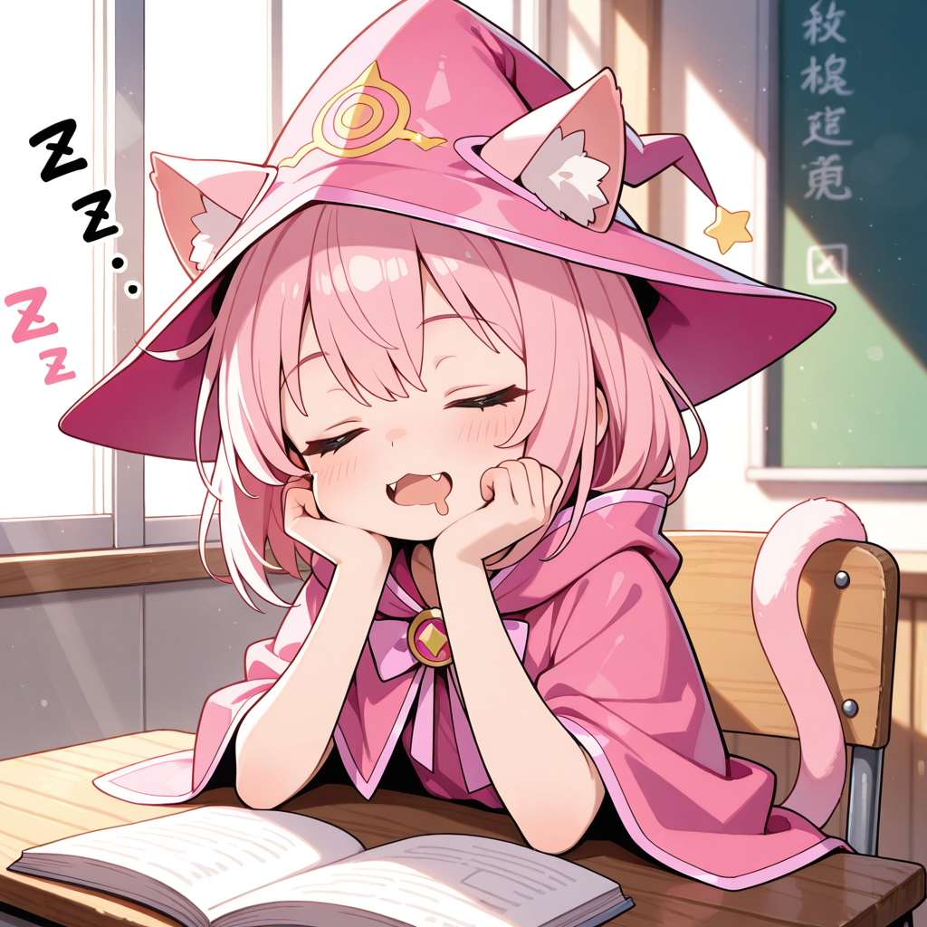 そこのねこぉー！！受講中に寝るとは何事かぁぁぁ～っ！！💢