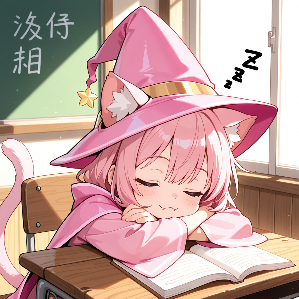 そこのねこぉー！！受講中に寝るとは何事かぁぁぁ～っ！！💢