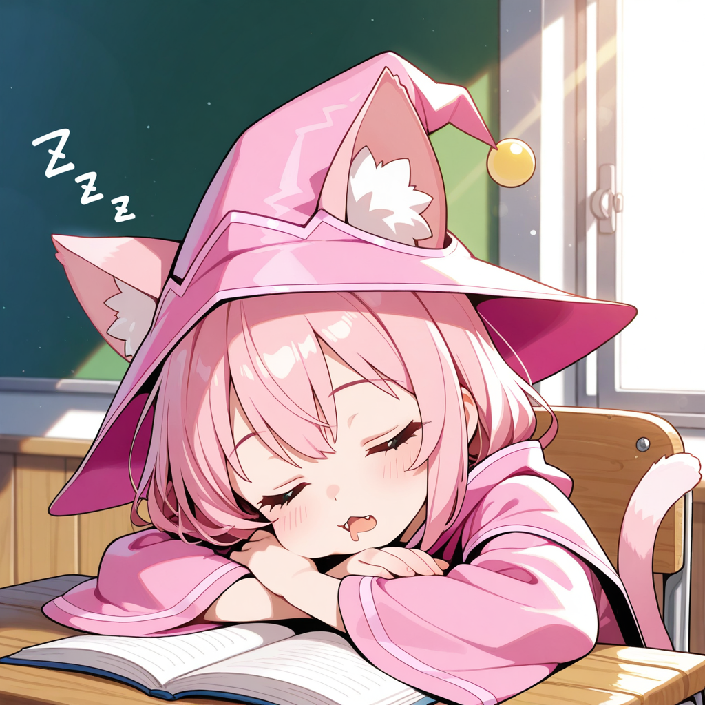 そこのねこぉー！！受講中に寝るとは何事かぁぁぁ～っ！！💢