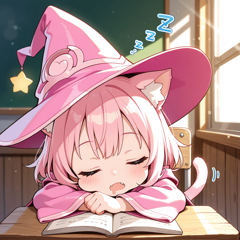そこのねこぉー！！受講中に寝るとは何事かぁぁぁ～っ！！💢 | の人気AIイラスト・グラビア